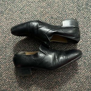 Men’s Bijan Italy Dress Shoes Size 7 Cackled Leather